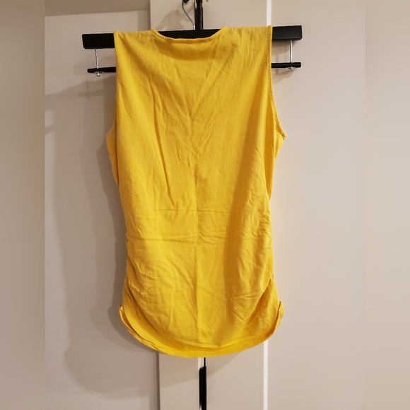 MICHAEL-Michael Kors Yellow Wrap Tank Top Sz.Med.,Rouching on the sides, So SOFT - Picture 6 of 6